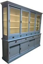 Buffetkast oud blauw Blaricum 265cm, Huis en Inrichting, Kasten | Buffetkasten, Ophalen of Verzenden, Nieuw