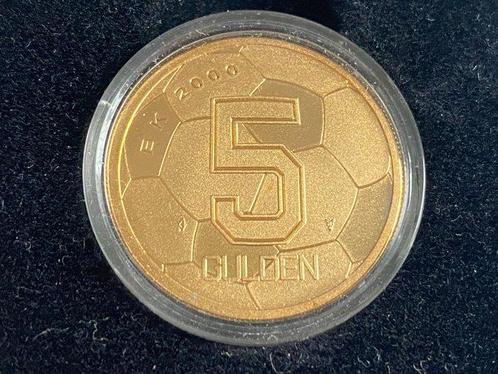 Nederland. 5 Gulden 2000 EK Voetbal (Proof) met groot en, Postzegels en Munten, Munten | Nederland