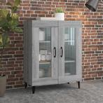 vidaXL Dressoir 69,5x34x90 cm bewerkt hout grijs sonoma, Huis en Inrichting, Kasten | Dressoirs, Verzenden, Nieuw, 50 tot 100 cm