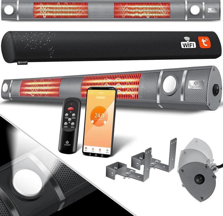 Infrarood Verwarming - Terrasverwarmer - Elektrische Heater, Tuin en Terras, Terrasverwarmers, Zo goed als nieuw, Verzenden