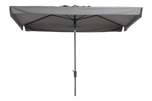 Madison stokparasol Delos luxe Light Grey 200x300 cm., Tuin en Terras, Parasols, Stokparasol, Nieuw, Kantelbaar, Verzenden