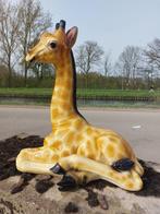 Beeld, lying lifelike baby giraffe - 57 cm - polyresin