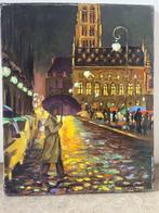 Pottiez Rebout (1950) - Nuit pluvieuse en ville, Antiek en Kunst, Kunst | Schilderijen | Klassiek