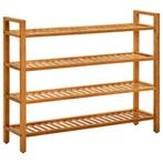 vidaXL Schoenenrek met 4 schappen 100x27x80 cm massief, Huis en Inrichting, Verzenden, Nieuw