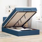 vidaXL Bed met matras 120x200 cm stof blauw, Huis en Inrichting, Slaapkamer | Bedden, Nieuw, Twijfelaar, 120 cm, 200 cm