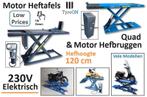 230V Motorbruggen Motorhefbruggen Motorheftafels 120 cm Hoog, Diversen, Nieuw