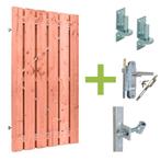 Tuinpoort Douglas 100x195cm met IJzeren Frame en Inbouwslot, Tuin en Terras, Tuinpoorten, Verzenden, Nieuw, Hout