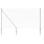 vidaXL Kettinglinkschutting met 7 Steunpalen 1,4x10 m, Verzenden, Nieuw, IJzer