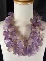 Amethist / Ruwe Grade AAA Ametrine - 2-delige sieradenset, Verzamelen, Mineralen en Fossielen