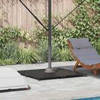 vidaXL Parasolvoet Zwart 100 x 100 x 4 cm Staal, Verzenden, Nieuw, 1 tot 2 meter, Parasolvoet