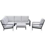 Garden Impressions Coba loungeset 5-delig donker grijs -, Verzenden, Nieuw