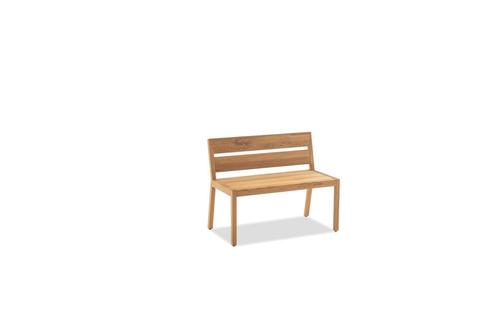 Niehoff Ann Zitbank Teak massief natuur - Bruin, Tuin en Terras, Tuinbanken, Ophalen of Verzenden