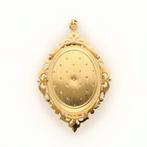 Hanger - 18 karaat Geel goud Granaat - Diamant