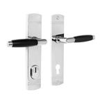 Retro buitendeurbeslag klink/klink PC92 in glanzend nikke..., Ophalen of Verzenden, Nieuw, Koper of Messing, Klink of Kruk