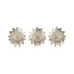 Haarklemmen Zonnebloem Klein 3 Stuks 3cm Zilver, Verzenden, Nieuw