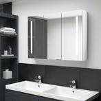 vidaXL Badkamerkast met spiegel en LED 89x14x62 cm glanzend, Huis en Inrichting, Tafels | Kaptafels, Verzenden, Nieuw