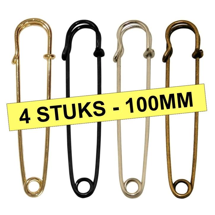 Fako Bijoux - Sierspeld / Sjaalspeld - Classic - 100mm - Set, Sieraden, Tassen en Uiterlijk, Broches, Verzenden