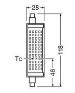 Ledvance LED R7s Ø2.8x11.8cm 18.2W 2452lm 2700K Dimbaar, Ophalen of Verzenden, Nieuw