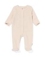 HEMA Newborn jumpsuit velours rib ecru, Verzenden, Nieuw