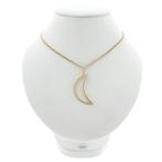 18 Krt. Gouden hanger van een maan met zirconia (geelgoud), Ophalen of Verzenden, Gebruikt, Goud, Overige merken
