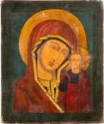 Icoon - Moeder Gods van Kazan - Hout, Antiek en Kunst