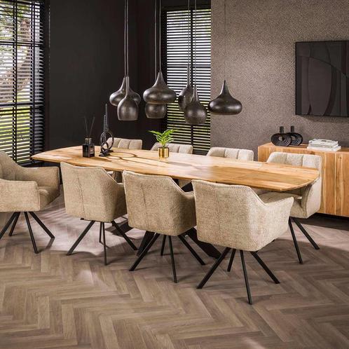 *WOONWINKEL* Eetkamertafel Massief Acaciahout, Huis en Inrichting, Tafels | Eettafels, Nieuw, Verzenden
