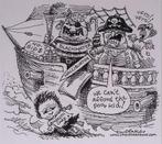 Pentekening Amerika - Blackwater en Halliburton (Tekeningen), Verzenden