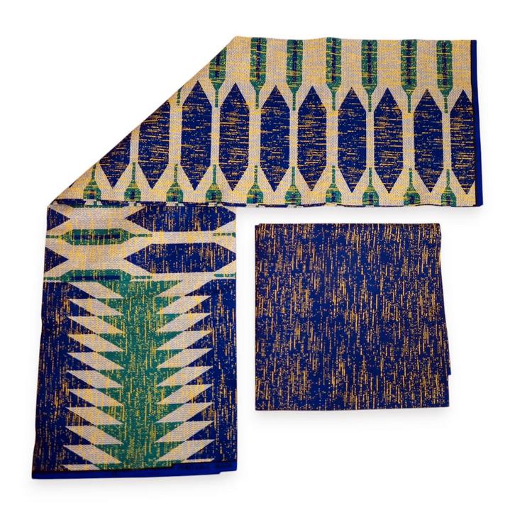 Afrikaanse stof - Two-Tone print Polycotton - 6 yard Combina, Hobby en Vrije tijd, Stoffen en Lappen, Nieuw, Ophalen of Verzenden