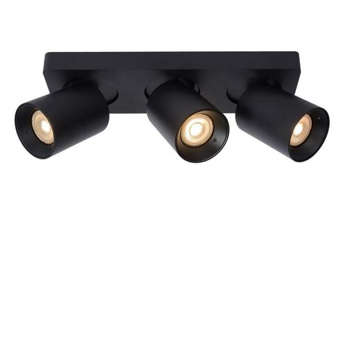 Lucide NIGEL - Plafondspot 3xGU10/5W DTW Zwart, Huis en Inrichting, Lampen | Plafondlampen, Nieuw, Verzenden