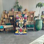 Vintage Marokkaans kleurrijk Boucherouite tapijt -, Huis en Inrichting, Stoffering | Tapijten en Kleden, Nieuw