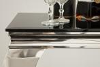 Elegante consoletafel MODERN BAROQUE 145cm zwart opaalglas, Nieuw, Ophalen of Verzenden