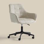 *WOONWINKEL* Bureaustoel Beige Stof Met Armleuningen, Huis en Inrichting, Bureaus, Verzenden, Nieuw