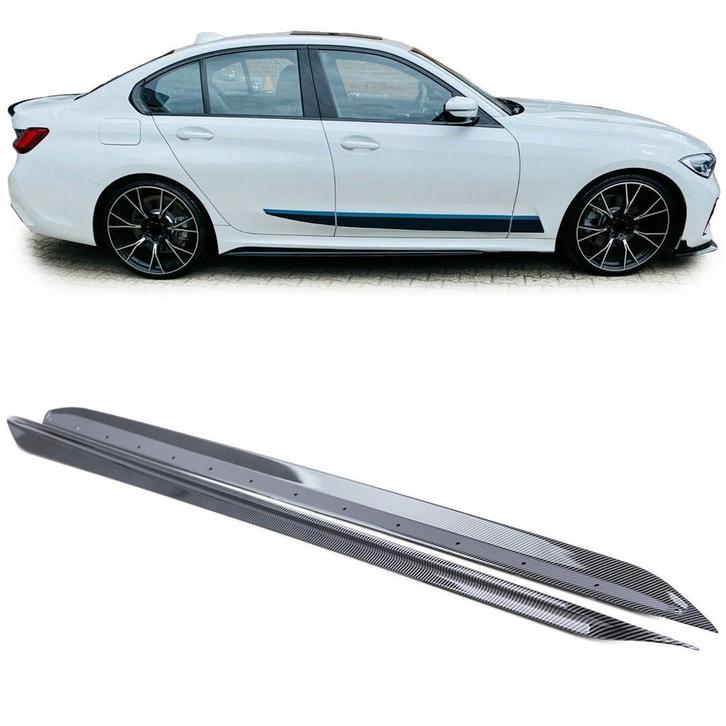 Zijskirt Aanzet Carbon Look BMW 3 Serie G20 G21 B0435, Auto-onderdelen, Carrosserie en Plaatwerk, Nieuw, BMW, Links, Rechts