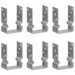 vidaXL Grondankers 6 st 10x6x15 cm gegalvaniseerd staal, Doe-het-zelf en Verbouw, IJzerwaren en Bevestigingsmiddelen, Verzenden