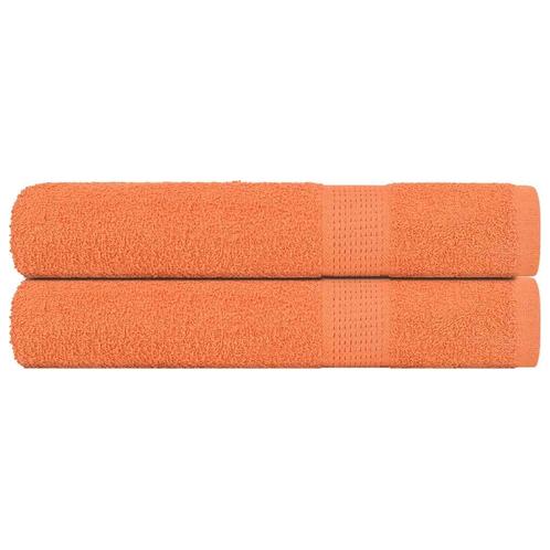 vidaXL Handdoeken 2 st 100x200 cm 360 g/m² 100% katoen, Huis en Inrichting, Badkamer | Badtextiel en Accessoires, Oranje, Nieuw