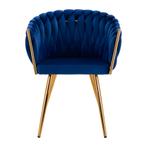 Stoel Fluweel Marine Blauw 4Rico QS-GW06G (Diverse stoelen), Verzenden, Nieuw