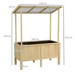 TRUUSK Verhoogd Houten Plantenbed Met Deksel 110x60x152cm Pl, Verzenden, Nieuw