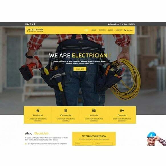 Electrician - HTML Template, Computers en Software, Educatie- en Cursussoftware