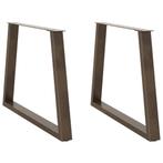 vidaXL Eettafelpoten 2 st V-vormig 100x(72-73,3) cm staal, Verzenden, Nieuw