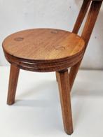 Kruk - Eik - Twee vintage eiken krukjes