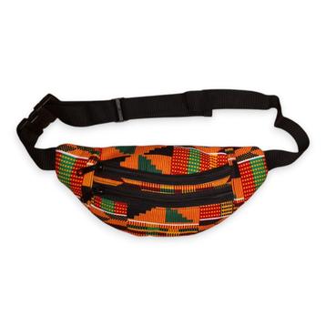 Afrikaanse print heuptasje / Fanny pack - Oranje Kente - Fes beschikbaar voor biedingen