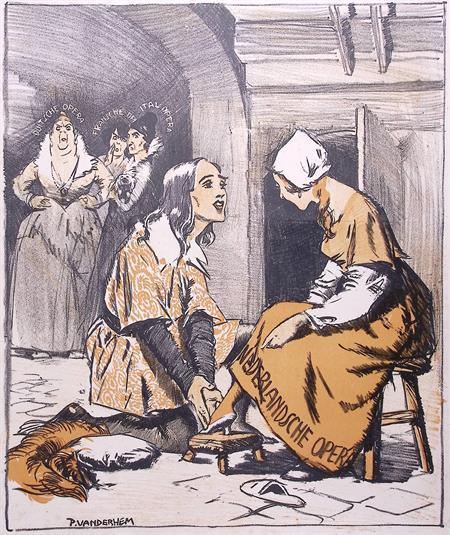 Spotprent over Nederlandse opera tijdens Eerste Wereldoorlog, Boeken, Tijdschriften en Kranten, Nieuw, Verzenden