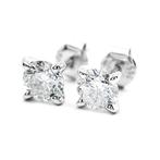 Zonder minimumprijs - Oorbellen - 14 karaat Witgoud -, Nieuw