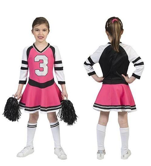 Cheerfull Cheerleader jurkje roze kind, Kleding | Dames, Carnavalskleding en Feestkleding, Nieuw, Ophalen of Verzenden
