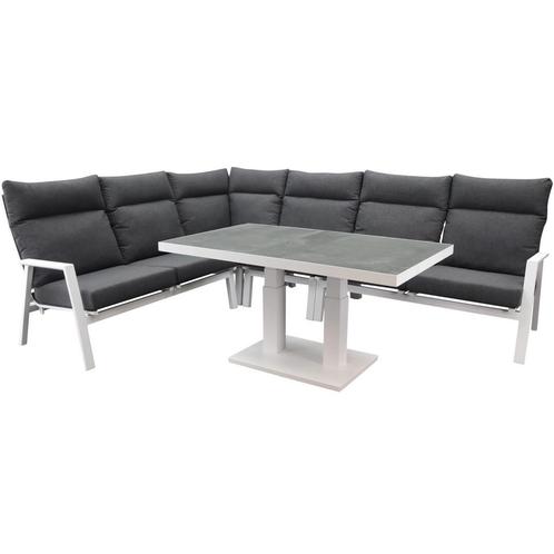 Pacific hoek dining loungeset 5 delig aluminium verstelbaar, Tuin en Terras, Tuinsets en Loungesets, Nieuw, Aluminium, Ophalen of Verzenden