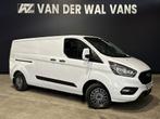 Ford Transit Custom 2.0 TDCI 131pk L2H1 Euro6 Airco | LED |, Stof, Gebruikt, Wit, Dealer onderhouden