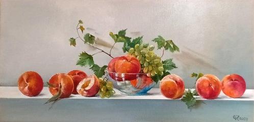 Alexander Nakonechnyi (XX-XXI) - Peaches and grapes, Antiek en Kunst, Kunst | Schilderijen | Klassiek