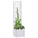 vidaXL Plantenbak hoog met latwerk en zelfbewateringssysteem, Kunststof, Verzenden, Minder dan 60 cm, Nieuw