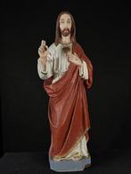 sculptuur, Jesus Sacred Heart - 70 cm - Eik - 1880