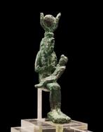 Oud-Egyptisch - Grote Isis lactans in brons - Late Periode -